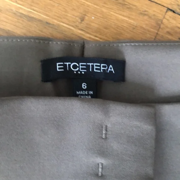 $195 Tags | ETCETERA luxury Pants-6 |  luxury Olive Green pants 6 | NWT luxury 6 - Picture 3 of 6